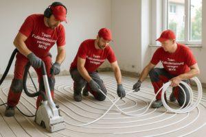 team fussbodenheizung verlegen bild
